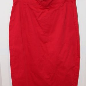 PUG Pinup Couture red wiggle skirt Large